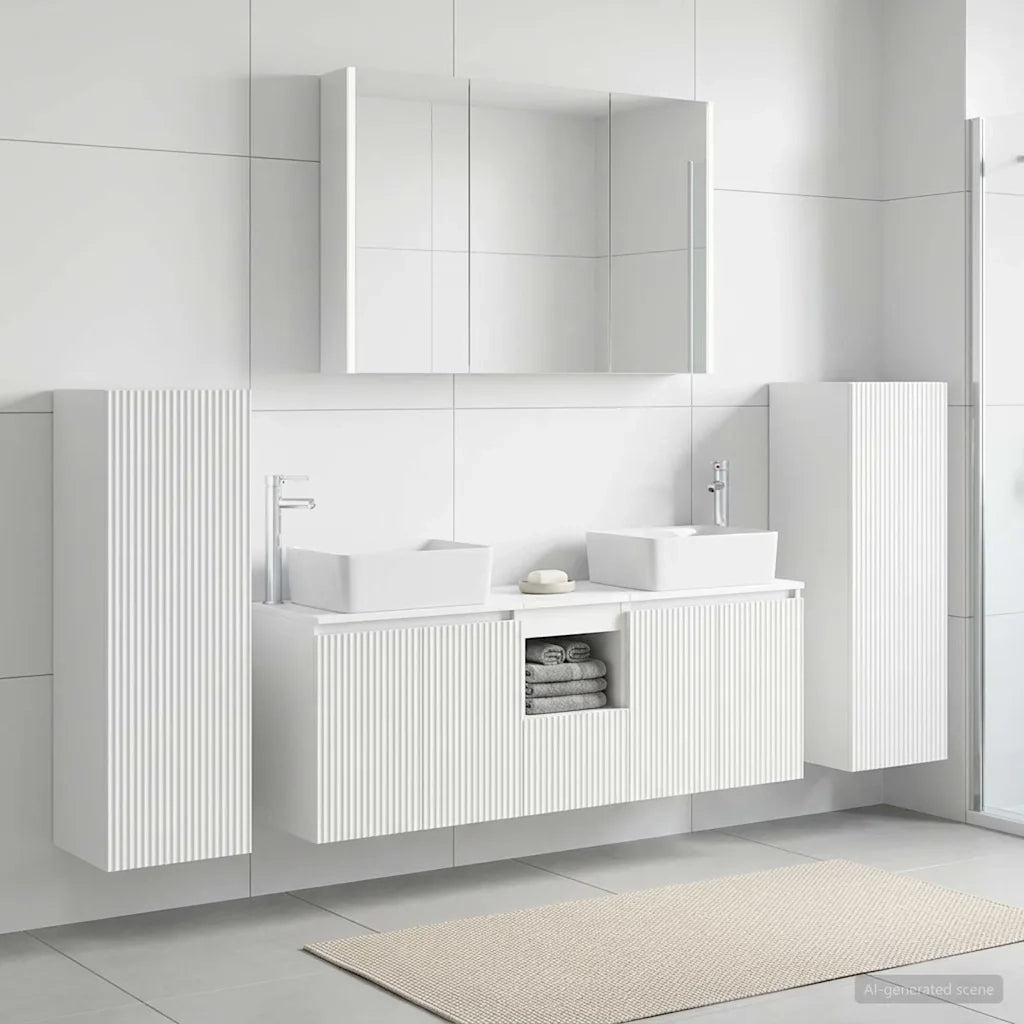 Set di mobili per il bagno 6 pcs Bianco 3407167
