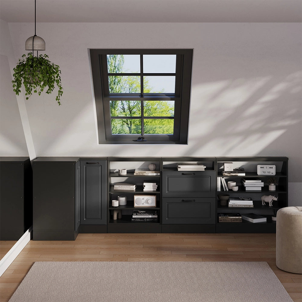Mobile sottotetto Mobile angolare Rion Antracite rustico/Antracite 75.6 x 83.8 cm con 1 porta Vicco