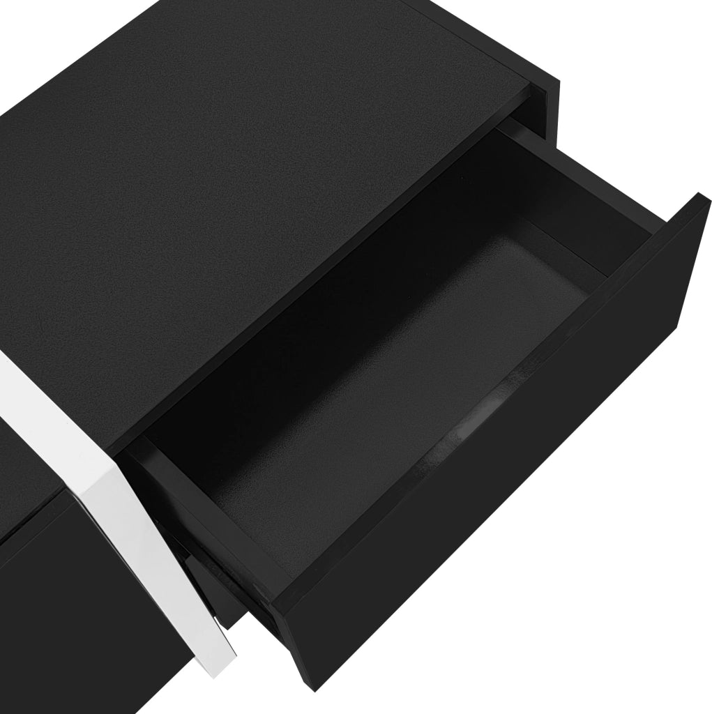 Mobile TV moderno 170 cm nero e bianco con ante e cassetto