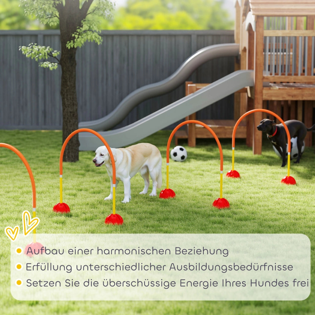 Set Agility 4 Pezzi per Cani ¨C zephmum ¨C Arancione 100x19.5x95 cm