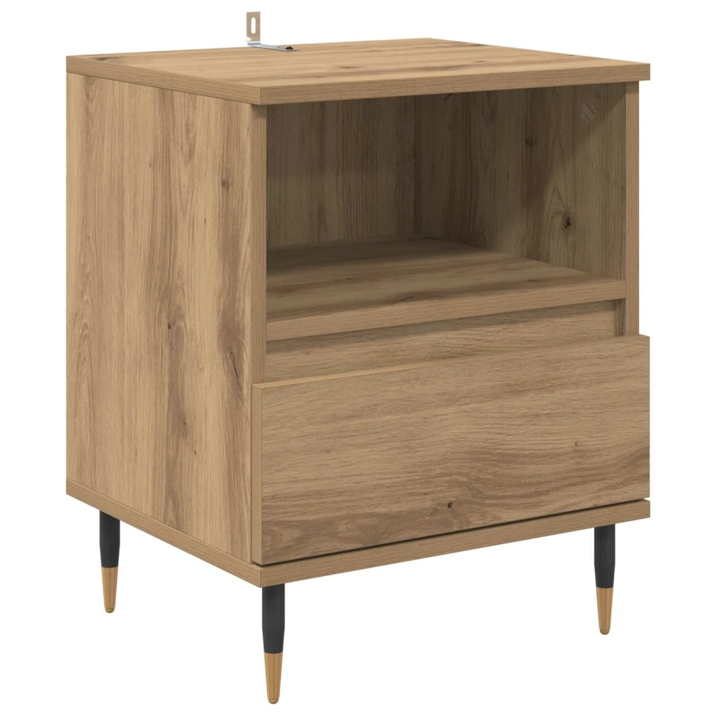 Armadio da Notte 2 pcs Rovere artigianale 40 x 35 x 50 cm