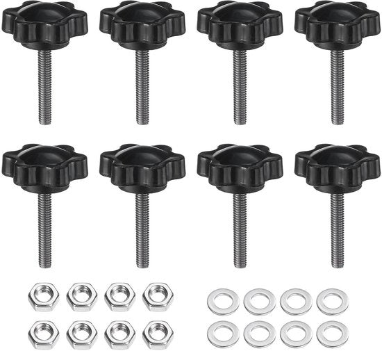 Viti a cartella 8 pezzi M4 x 20 mm in acciaio inossidabile con viti a cartella 25 mm maniglia a mano
