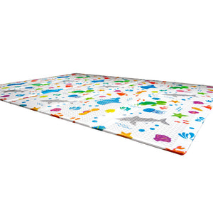 Tappeto Morbido per Bambini 200x150x1 cm Pieghevole Oceano Multicolore