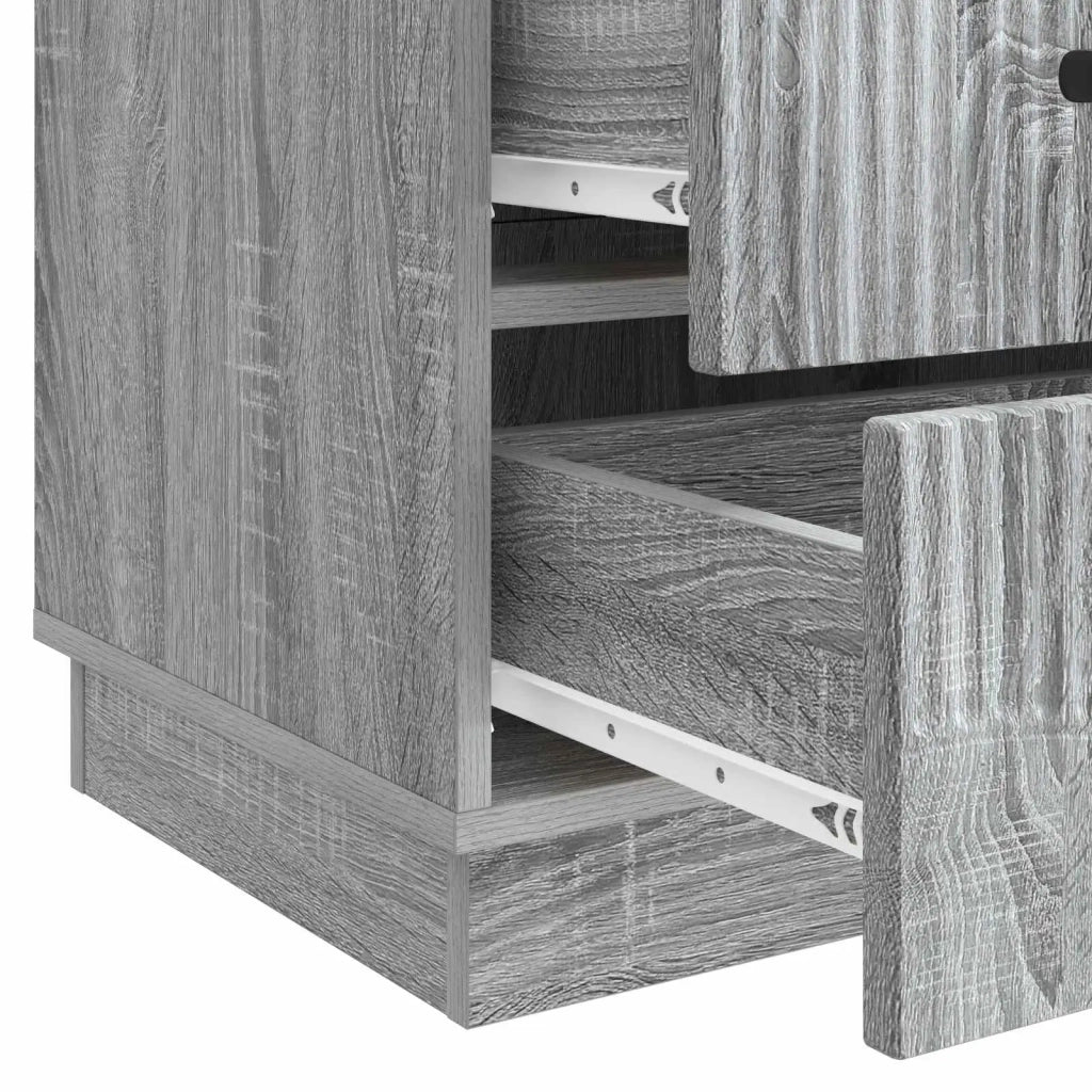 Armadio da Notte con cassetto Grigio Sonoma 43 x 41 x 63,5 cm 895251