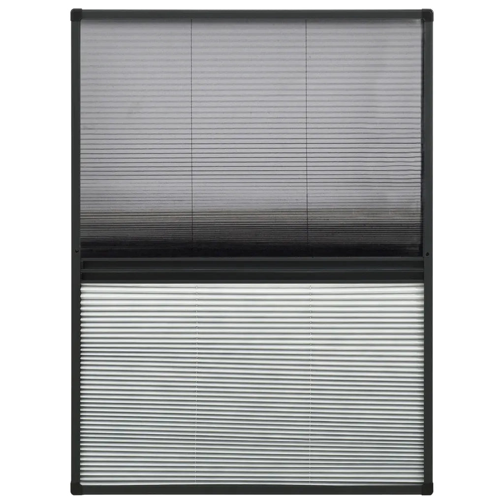 Zanzariera Plissettata Finestra Alluminio 80x120 cm con Tendina 148684