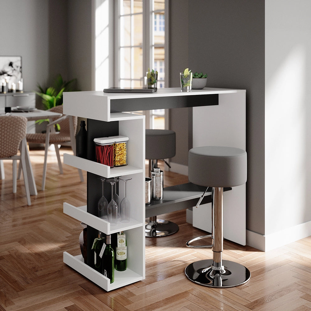 Vicco Tavolo bar con sgabelli Bianco 108 x 50 cm con 2 sgabelli da bar