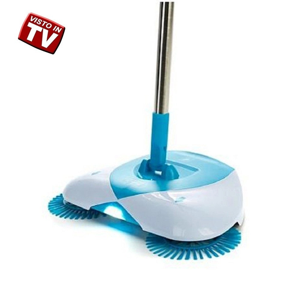 Trade Shop - Scopa Rotante Easy Aspirapolvere Pavimenti Con Setole Rotanti Senza Sacchetto -