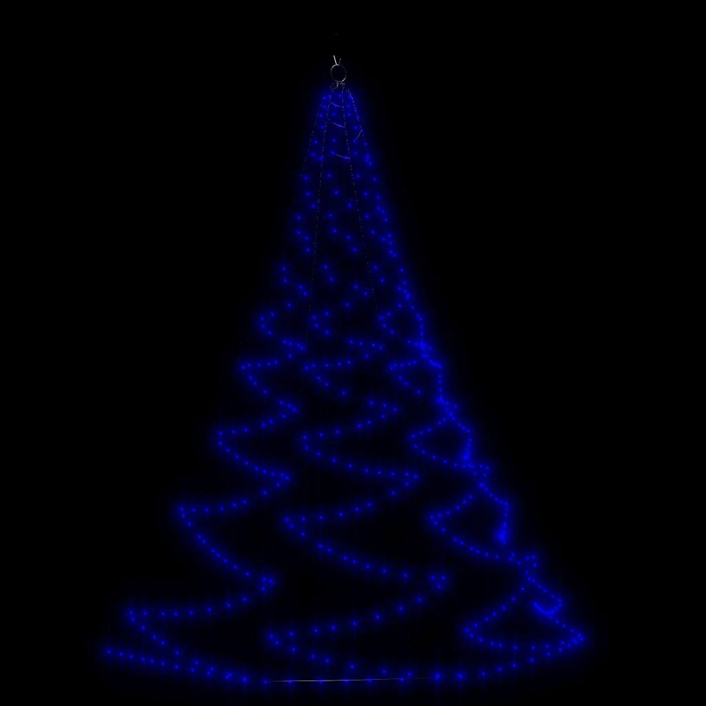 Albero da Parete con Gancio Metallico 720 LED Blu 5 m 328646