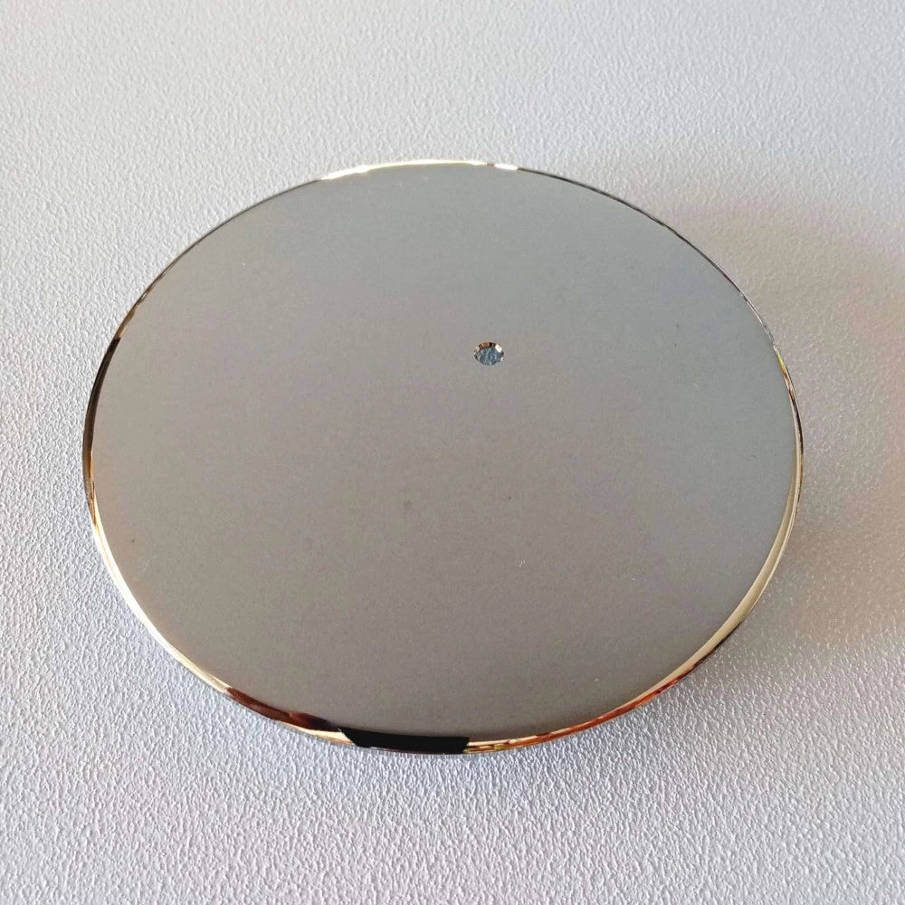Piattello 118mm coperchio finitura ottone lucido in ottone per piletta piatto doccia