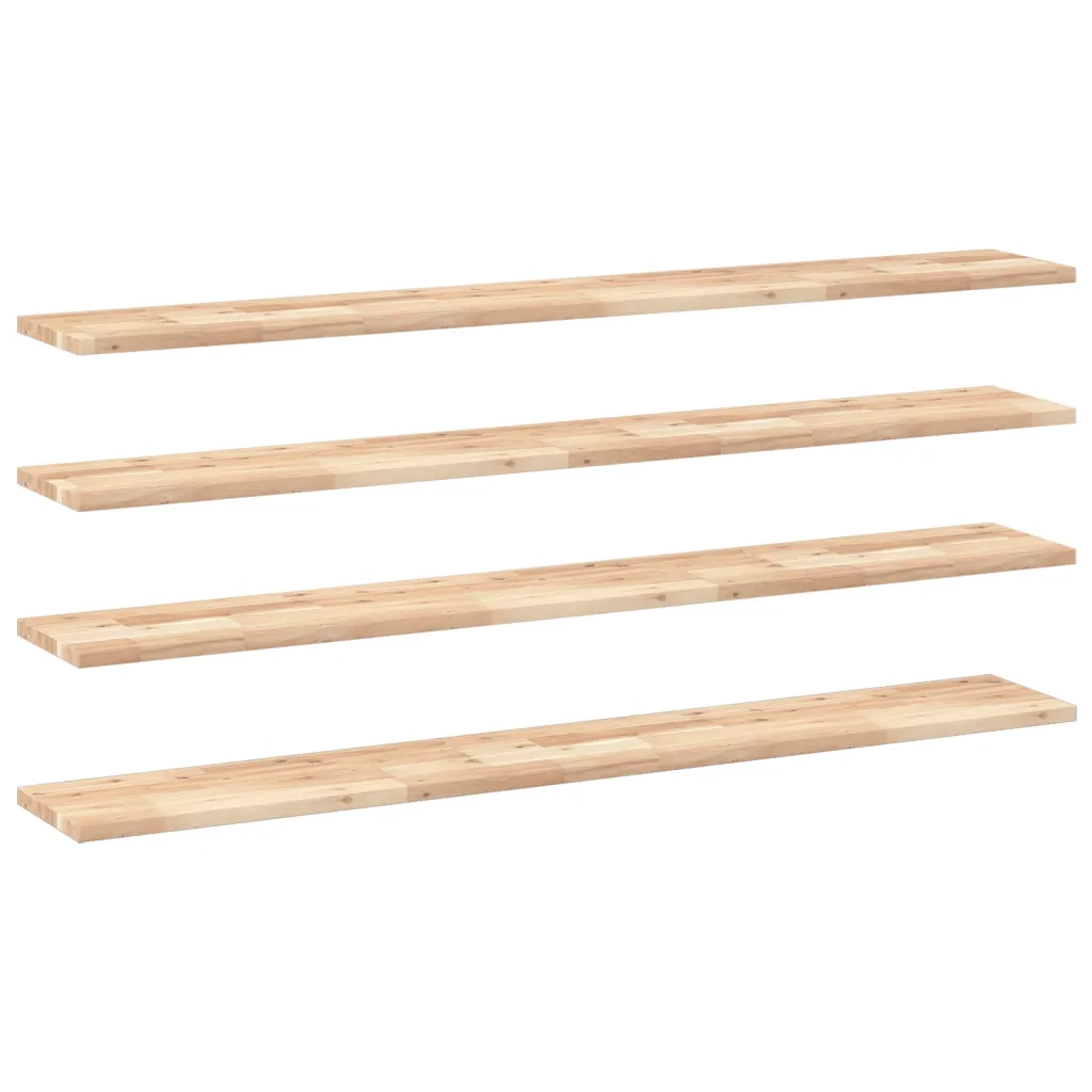 vidaXL Mensole da Parete 4 pz 140x20x2 cm Legno Acacia Non Trattato
