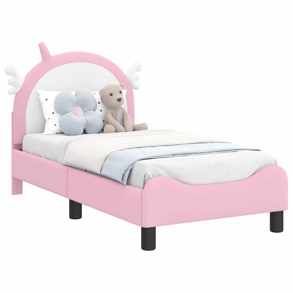 Struttura letto per bambini con testata-Giroletto per bambini Rosa 70 x 140 cm PU 296934