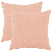 Federa 2 pcs HEERLEN Rosa 50 x 50 cm Bouclé 910915