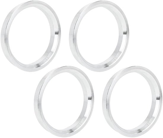 Raccordi centrici per hub - Alluminio - 4 pezzi - OD 74.1mm a ID 72.6mm - Spacer per centro di foratura del cerchio - Adatto per auto