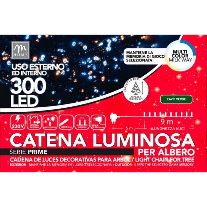 Catena L.Lilla/Azzurra 300 Led