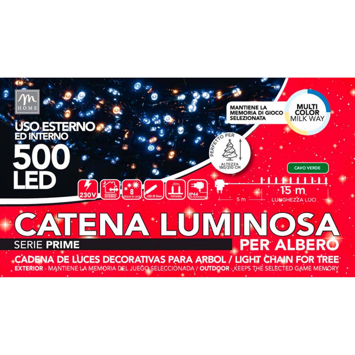 CATENA LILLA/AZZURRA 500 LED