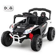 Auto elettrica 12V per bambini 3 velocit¨¤ luci LED clacson e sospensioni a molla, UTV fuoristrada con telecomando Bianco-Macchinine giocattoli