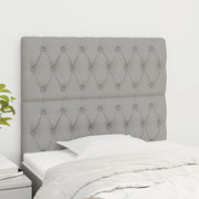 Testiera Grigio Chiaro 100x7x118/128 cm Tessuto 3116658