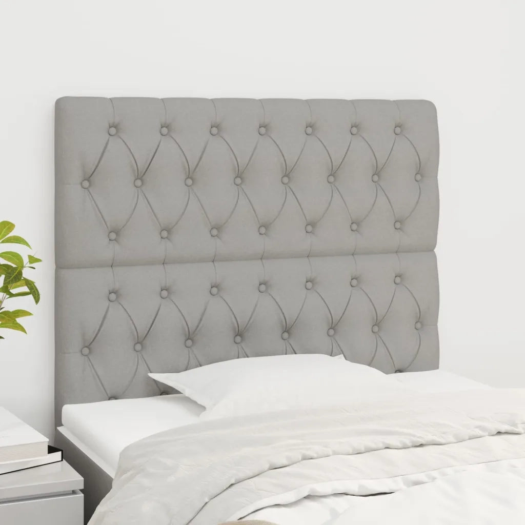 Testiera Grigio Chiaro 100x7x118/128 cm Tessuto 3116658