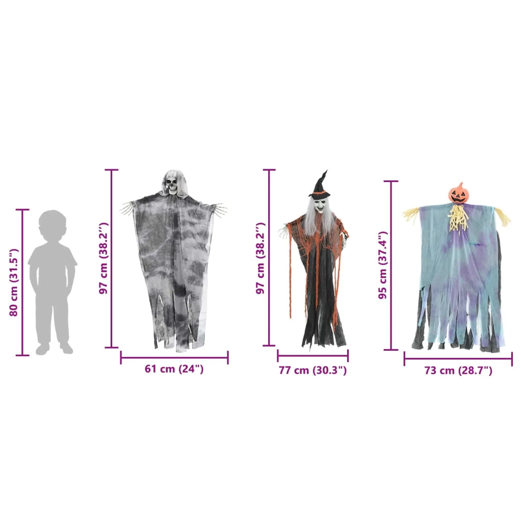 Fantasma appeso di Halloween 3 pz Multicolore 61 x 97 cm CFW9005283