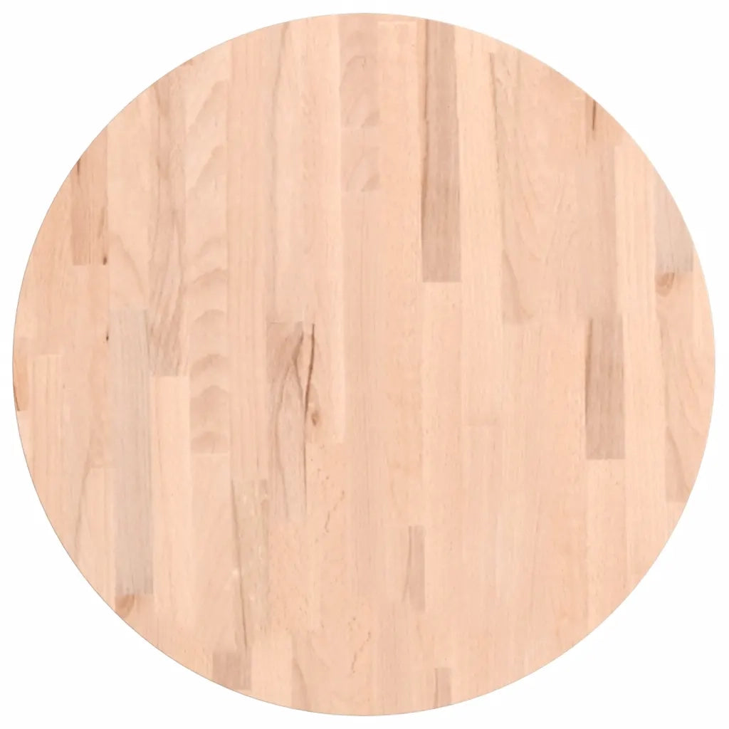 Piano per Tavolo | Superficie Tavolo | Piano Scrivania ?60x2,5 cm Rotondo in Legno Massello di Faggio