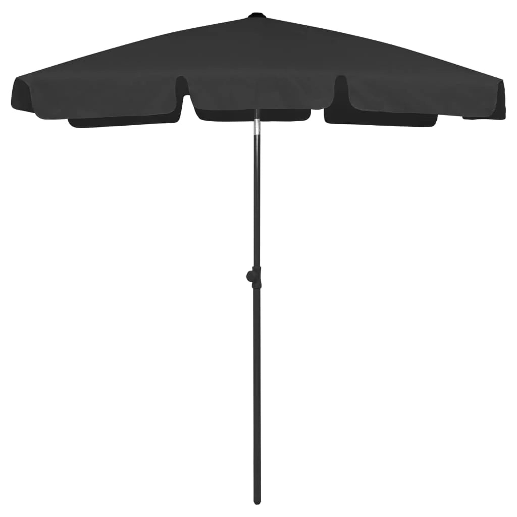 Ombrellone da spiaggia 180 x 120 cm nero 02_0008401