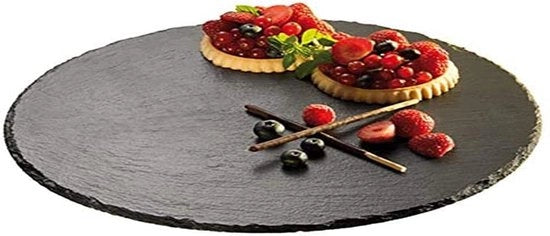 Tavola da dessert rotativa - 32 cm - piedini antiscivolo - nero - alta qualità