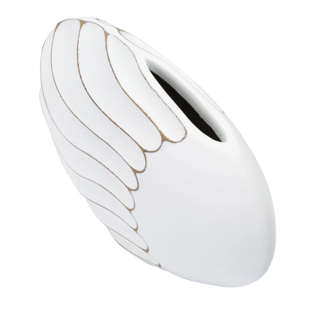 Vaso Decorativo VKH684, Bianco, Poliresina, 34x11,5x24,5 cm