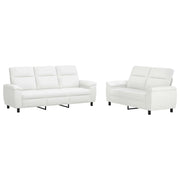 Set di divani 2 pcs Bianco Tessuto 3430723