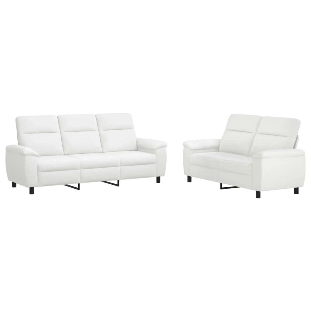 Set di divani 2 pcs Bianco Tessuto 3430723