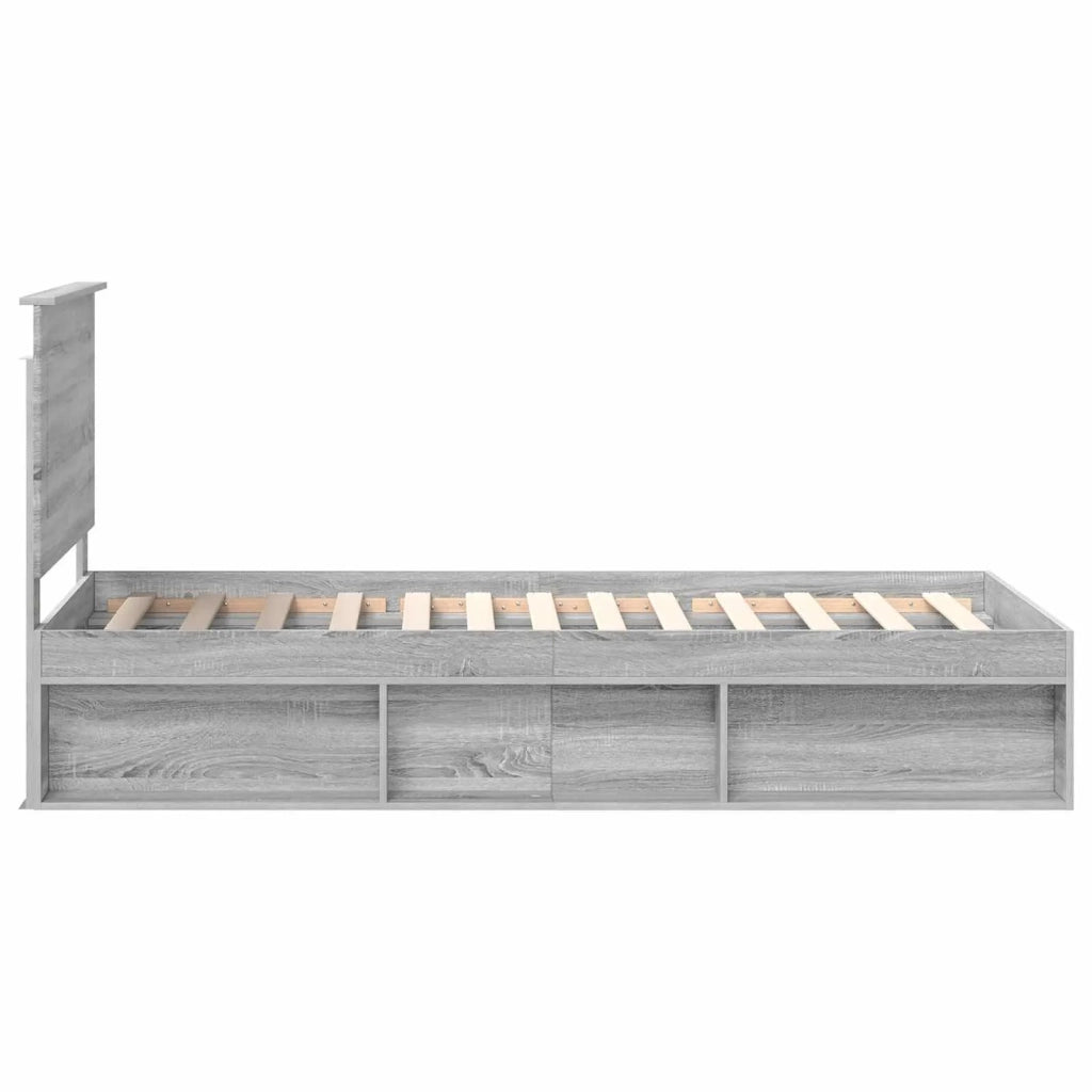 Struttura del letto Grigio Sonoma 90 x 200 cm Pino massello 3409413