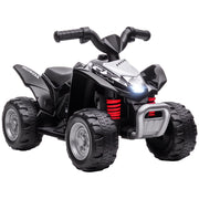Quad Elettrico per Bambini ¨C ZephMum ¨C 65.5x38.5x43.5cm Nero con Luci LED