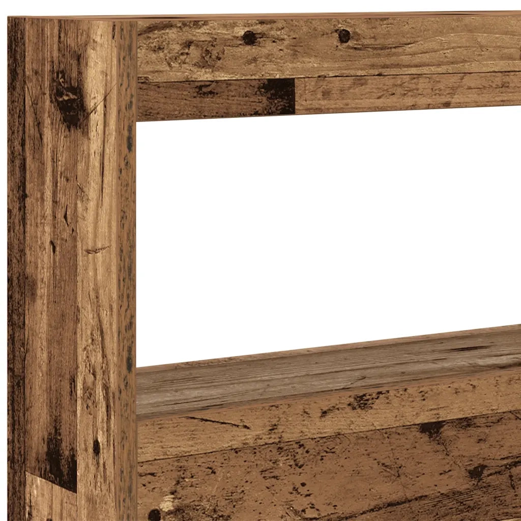 vidaXL Testiera con Contenitore a LED Legno Antico 100x17x102 cm
