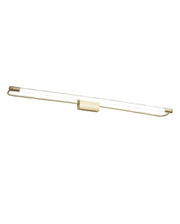 Lampada da Parete Rapallo LED 20W 2240lm 3000K Ottone Satinato, Struttura in Metallo e Metacrilato, IP44, Classe 1, Dimensioni 80x8x5cm