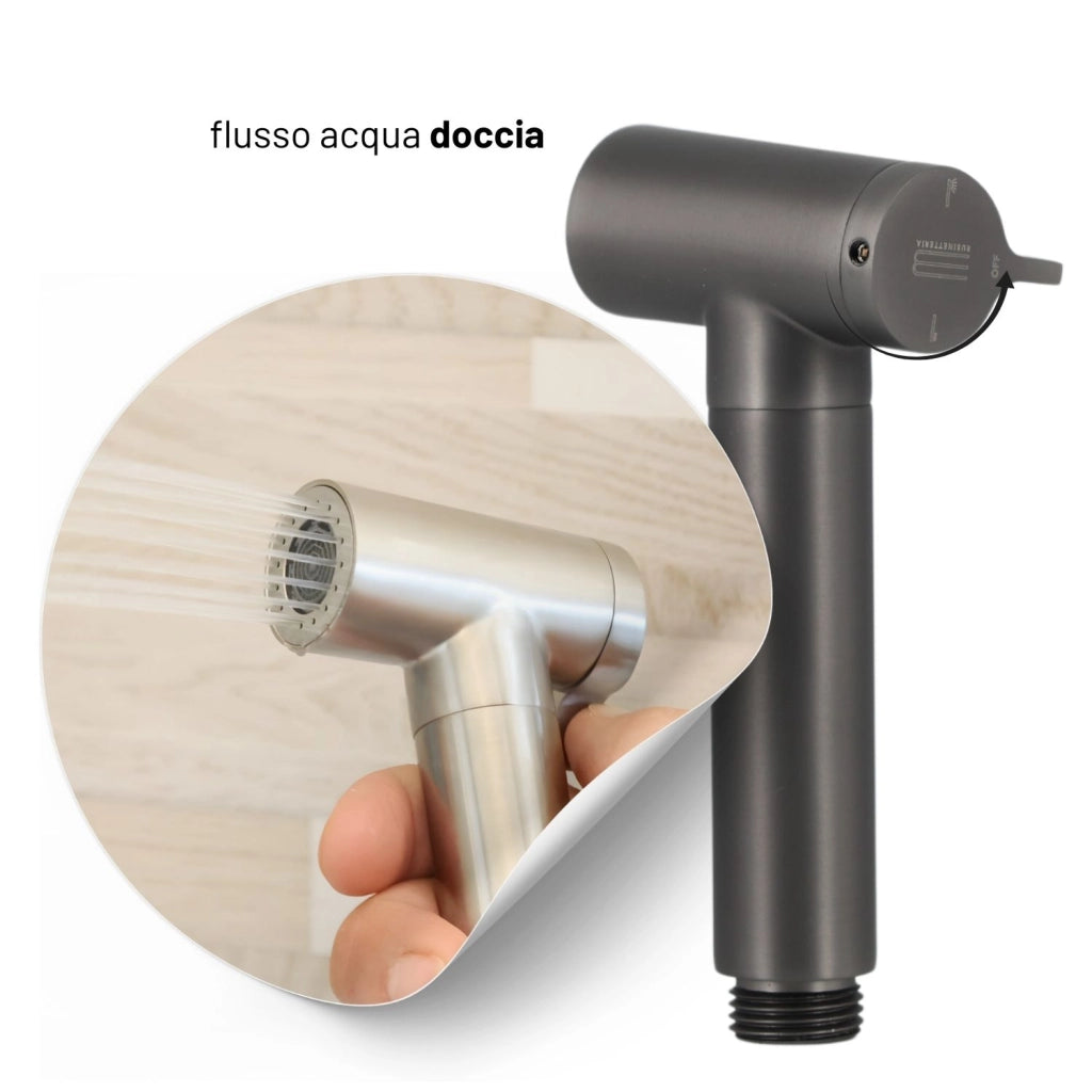 Idroscopino wc doccetta ottone portatile shutoff monogetto con leva ogomondo kit *** finitura- canna di fucile tondo,...