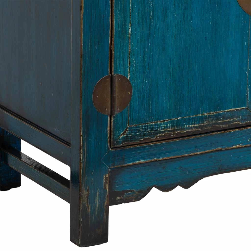 Mobile da ingresso in legno blu 88x40x87h cm