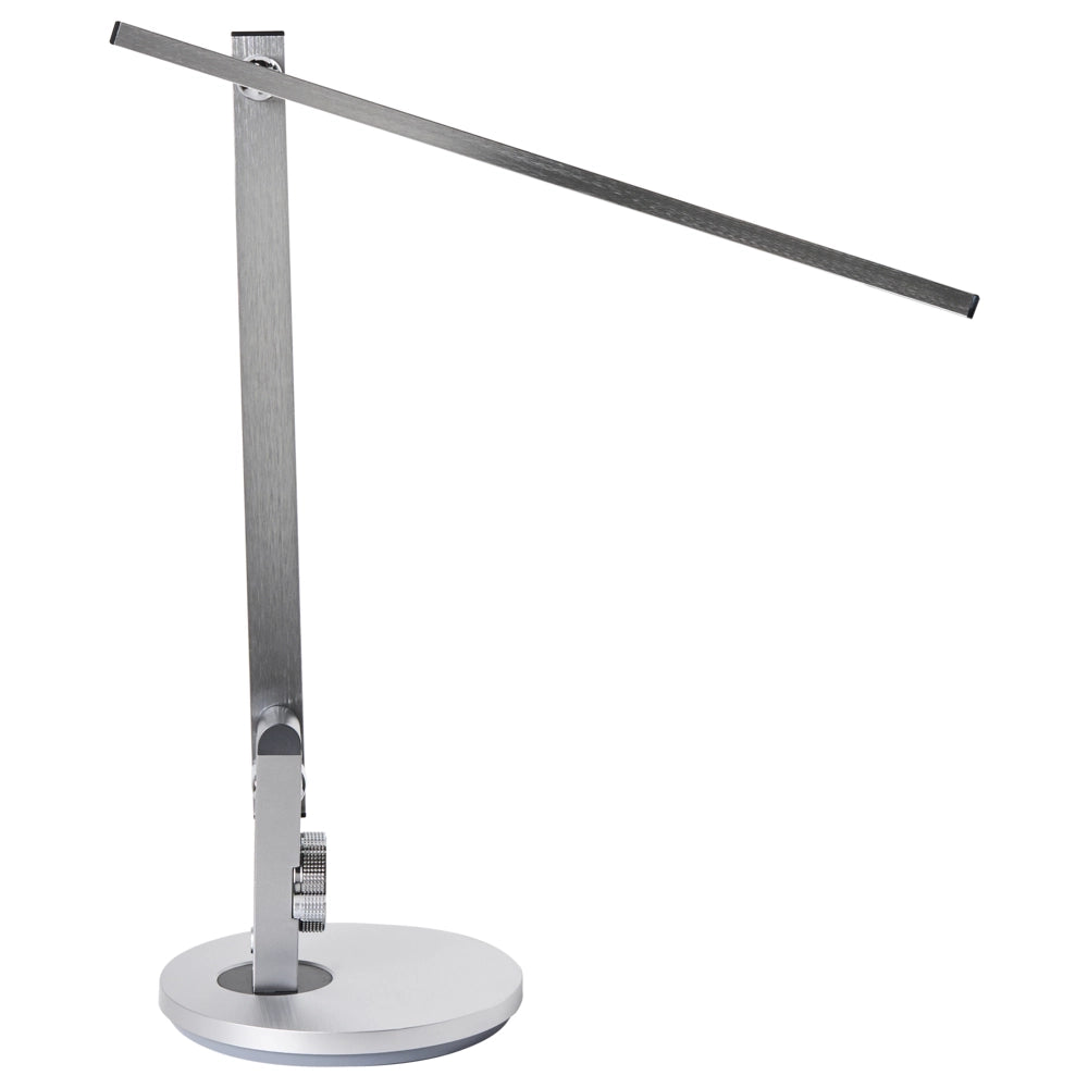 Lampada da tavolo LED per ufficio domestico con braccio regolabile e orientabile dimmer a 10 livelli e timer argento