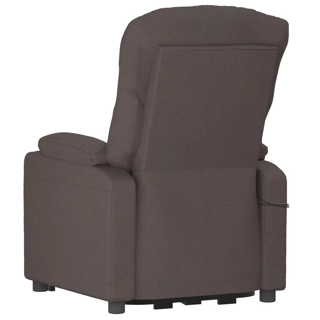 Poltrona Massaggiante Elettrica Marrone scuro in Tessuto 3098832