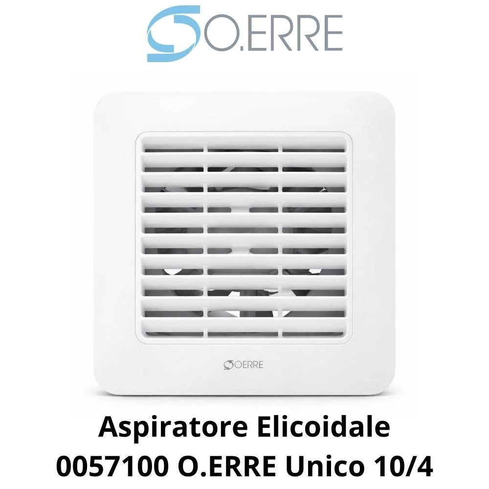Aspiratore elicoidale 0057100 o.erre unico 10/4 100 mm 230v 95 m³/h ipx4
