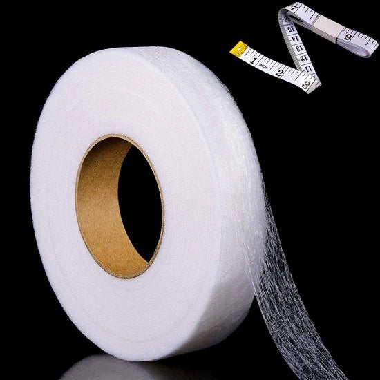 Tape a strappo 70 metri - Opstrijkbaar - Larghezza 20 mm - Per jeans/zampe - Per tende/gonne - Senza cucito. - Strappo per stirare