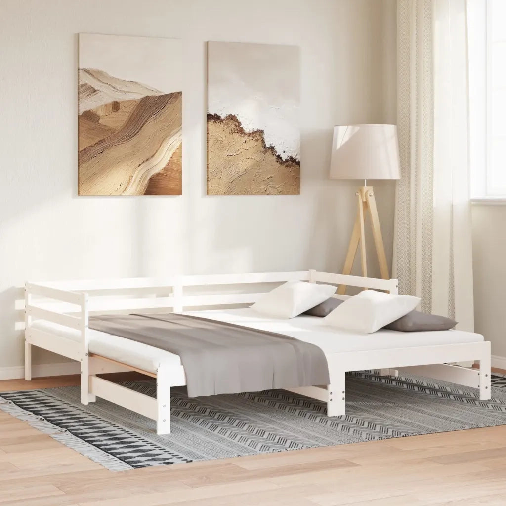 Lettino Estraibile Senza Materasso Bianco 90x190 cm 814655