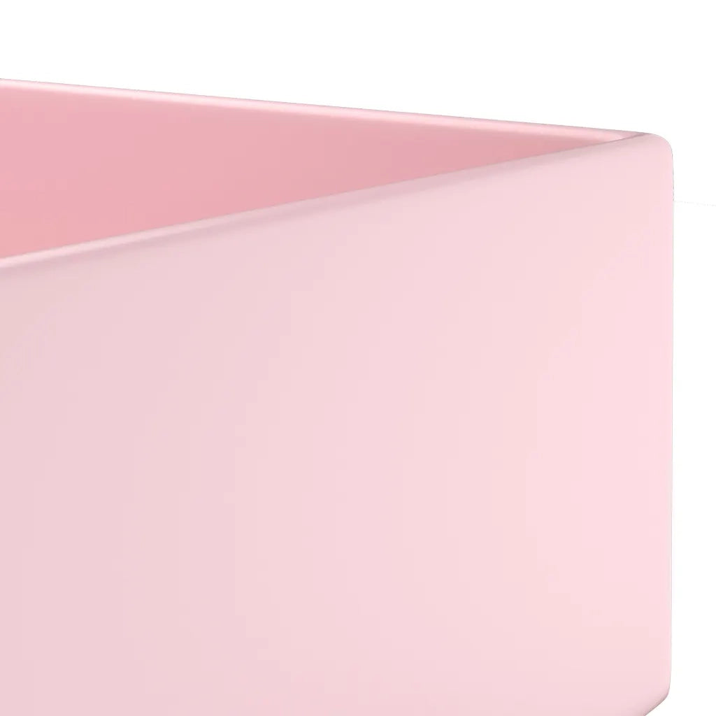 Lavandino con Troppopieno in Ceramica Rosa Opaco 146988