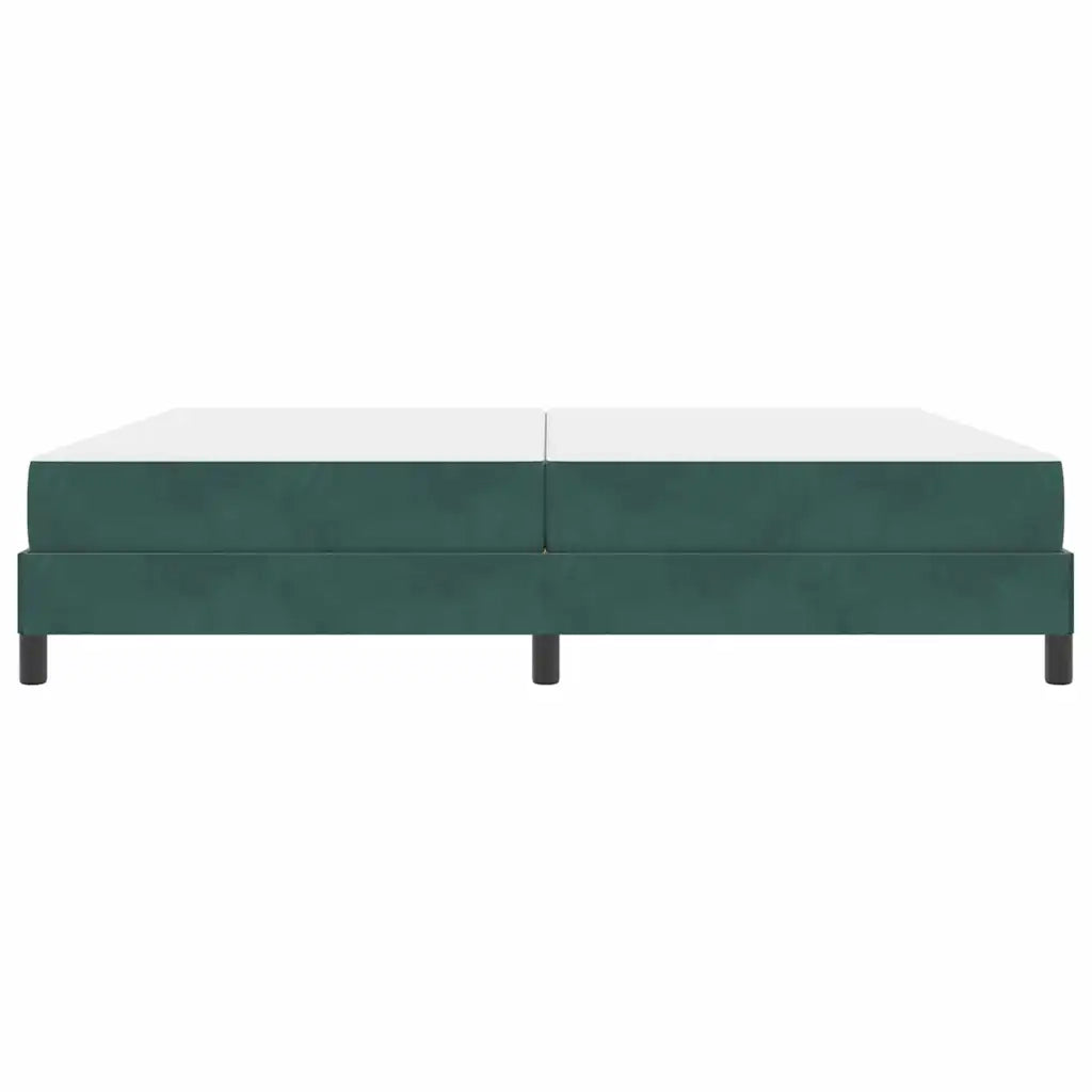 Letto a molle con materasso Verde Scuro 200 x 210 cm Tessuto 3398764