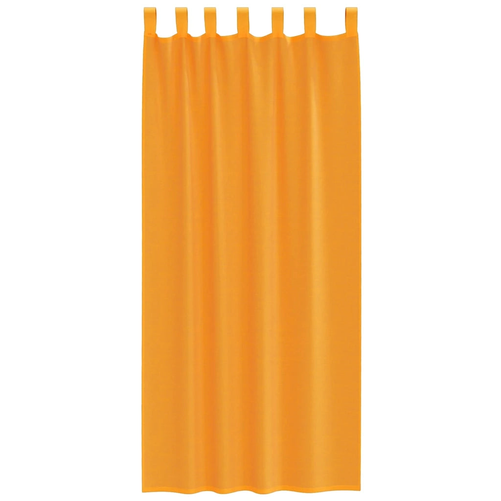 Tende in Voile con Passanti 2 pz Arancio 140x225 cm