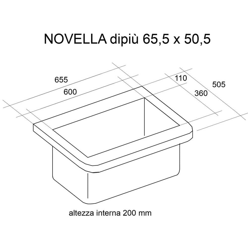 Mobile Lavatoio Sospeso 65,5x50,5x56 cm 2 Ante Montegrappa Novella Dipiù Bianco