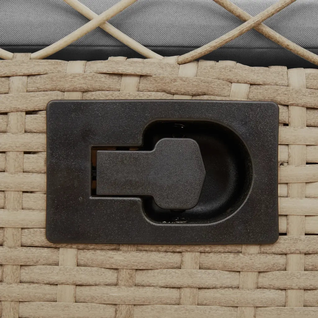 Sedie da Giardino Reclinabili 2 pz Beige Polyrattan 368664