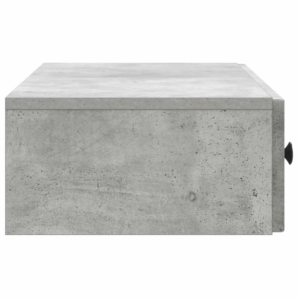 Tavolino da Parete Laterale Grigio Cemento 87,5 x 34,5 x 17 cm 898158