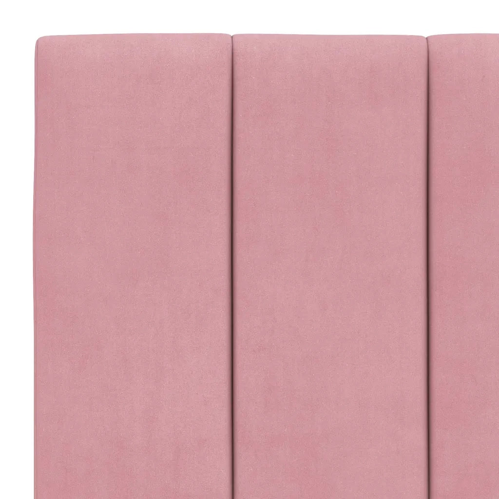 Letto con Materasso Rosa 80x200 cm in Velluto