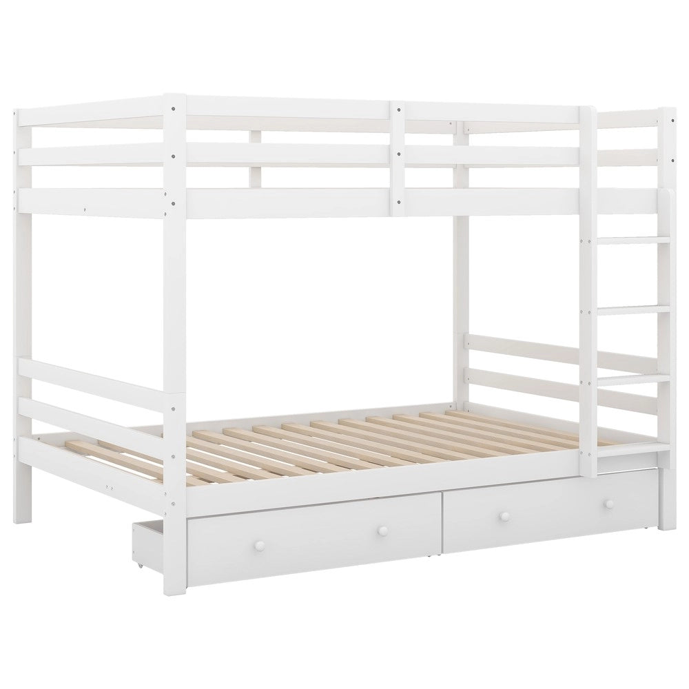 Letto a Castello con Cassetti e Contenitore ¨C MINIMAL ¨C Bianco 140x200
