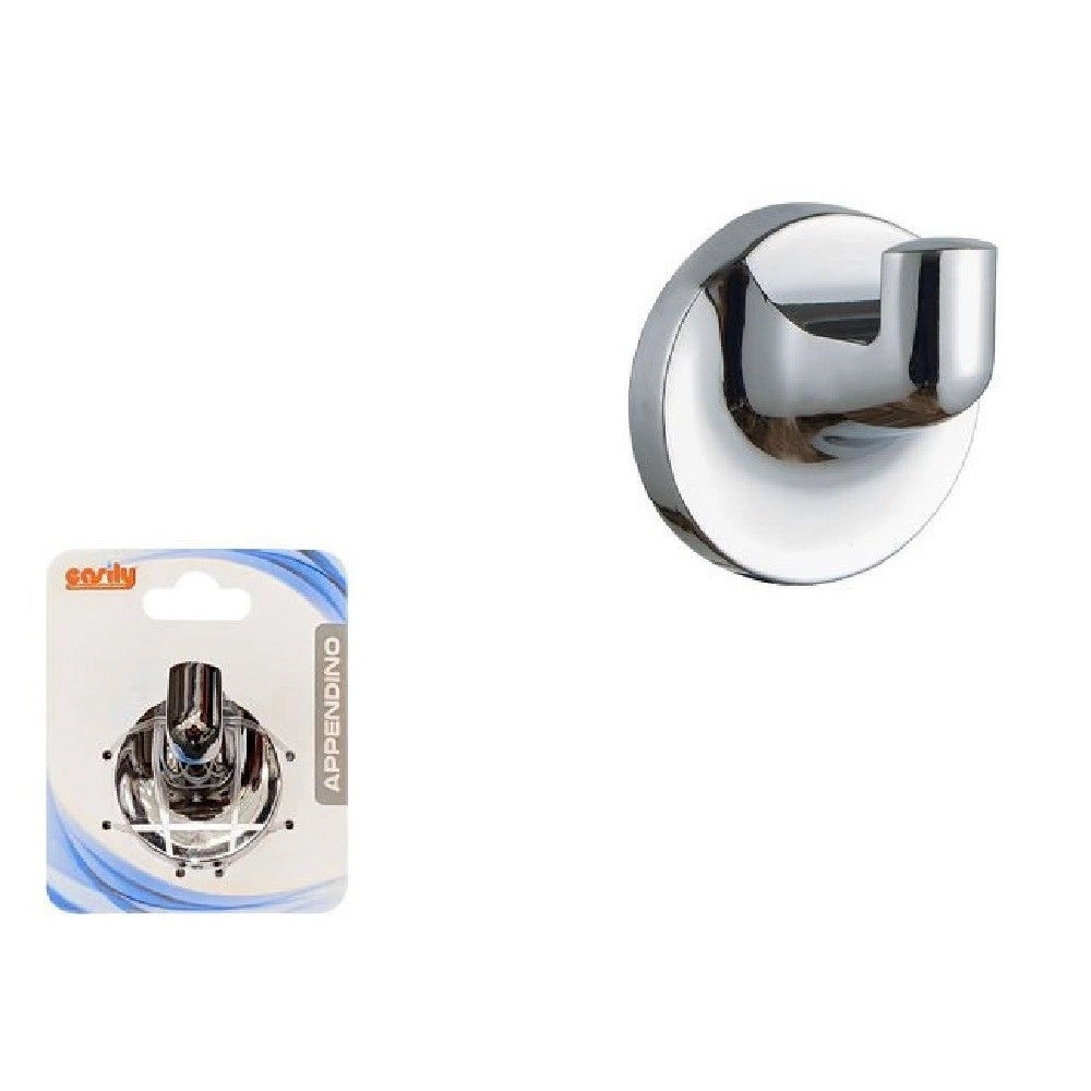 Trade Shop - Appendino Gancio Porta Asciugamani Appendi Accappatoio Cromato Bagno 1 Posto 79801 -