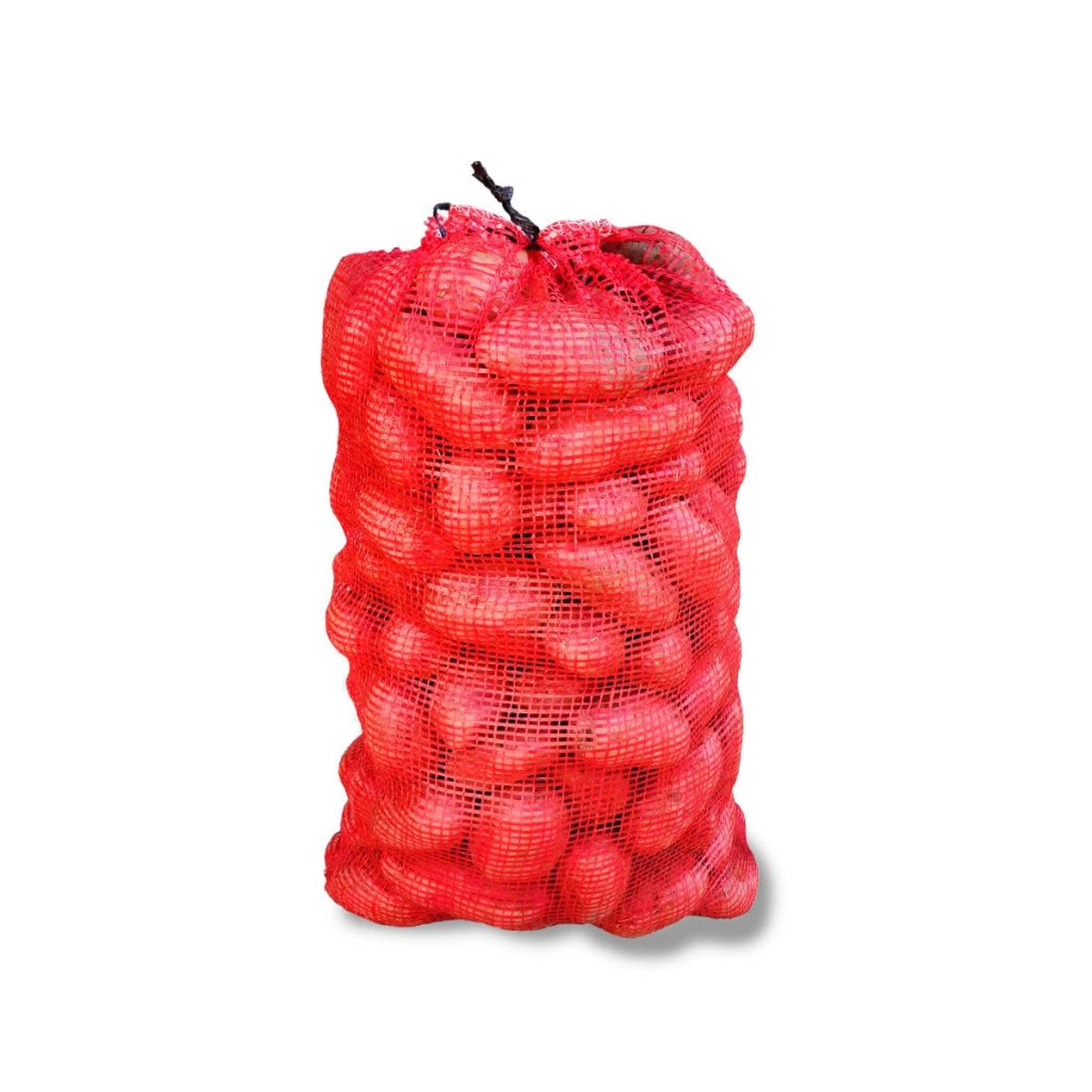 100 Sacchi a Rete per Patate, Verdure, Ortaggi Sacco Tipo Raschel 270x350mm. MAX 5kg Sacchetti a Rete Rosso
